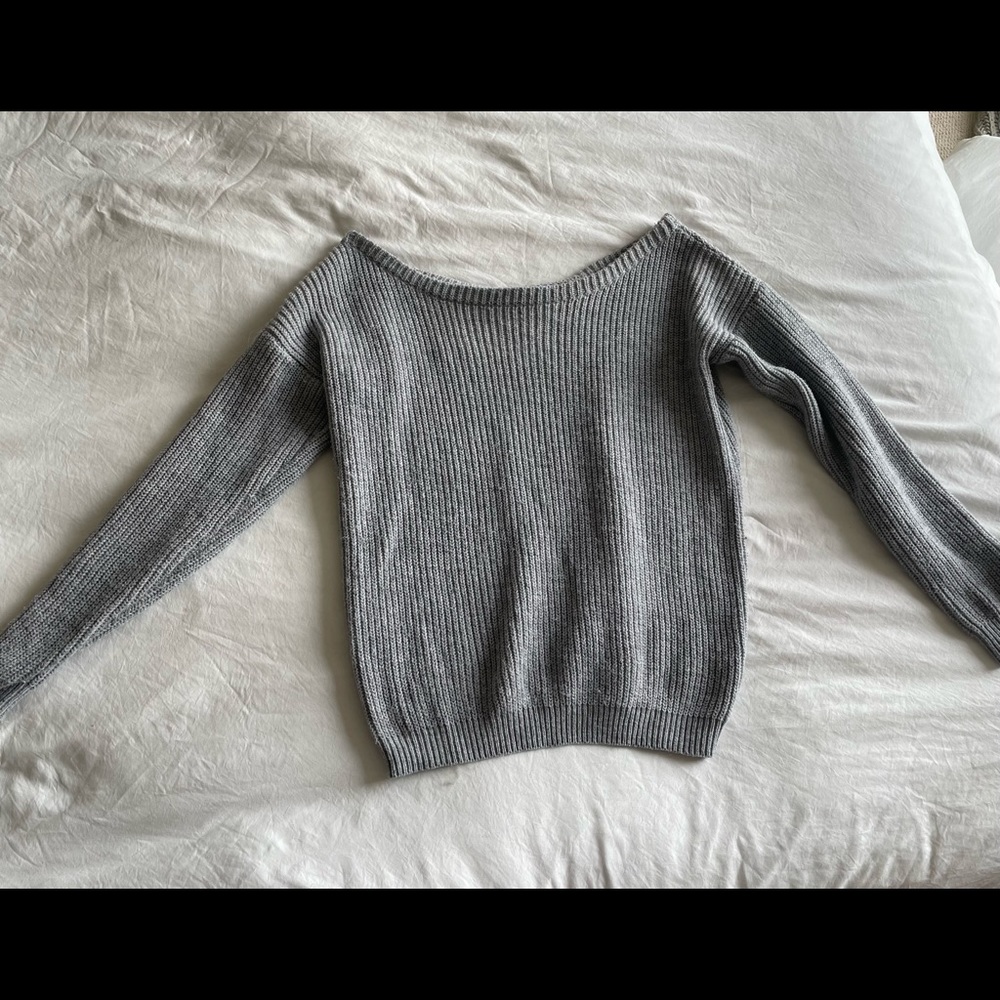 Grey off the shoulder sweater